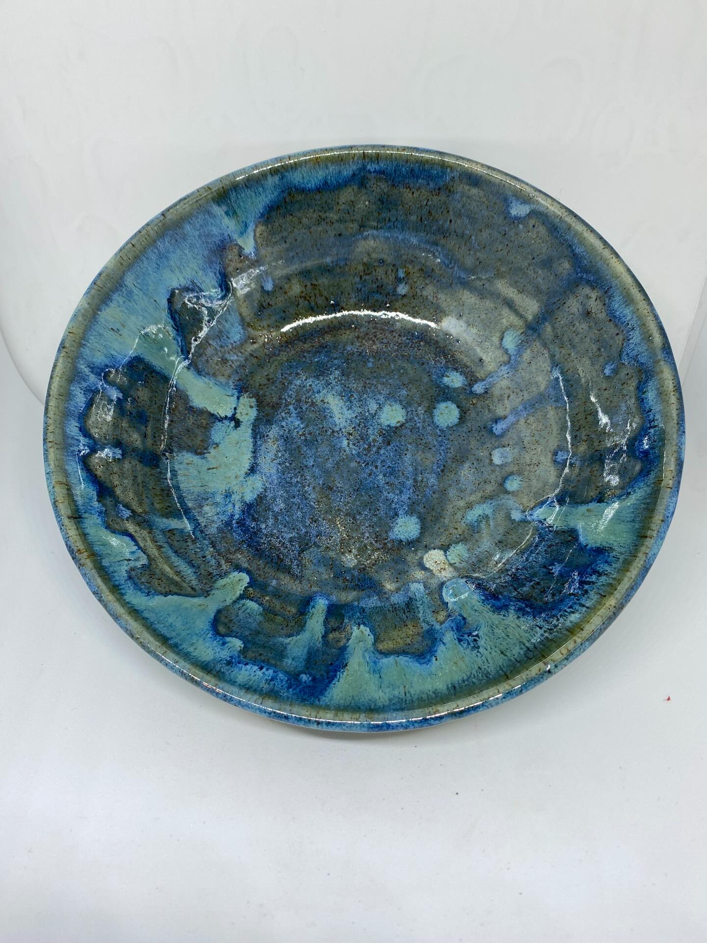 Recent blue glazed ceramic bowl by Leaf Ceramics